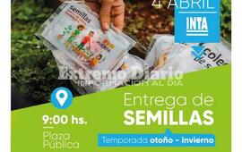 Imagen de Fighiera: Entrega de semillas del programa ProHuerta