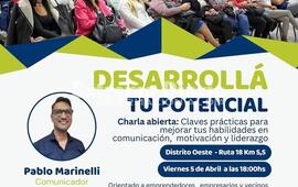 Imagen de Hoy: Charla para emprendedores en el Distrito Oeste de Alvear