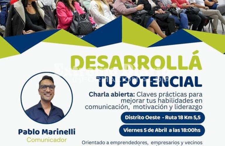 Imagen de Hoy: Charla para emprendedores en el Distrito Oeste de Alvear