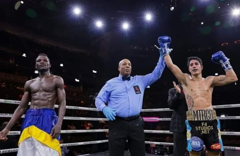 Imagen de Mirco Cuello gan&oacute; en Las Vegas y sigue invicto como Profesional.