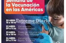 Imagen de Cronograma de postas por la semana de la vacunación en las Américas