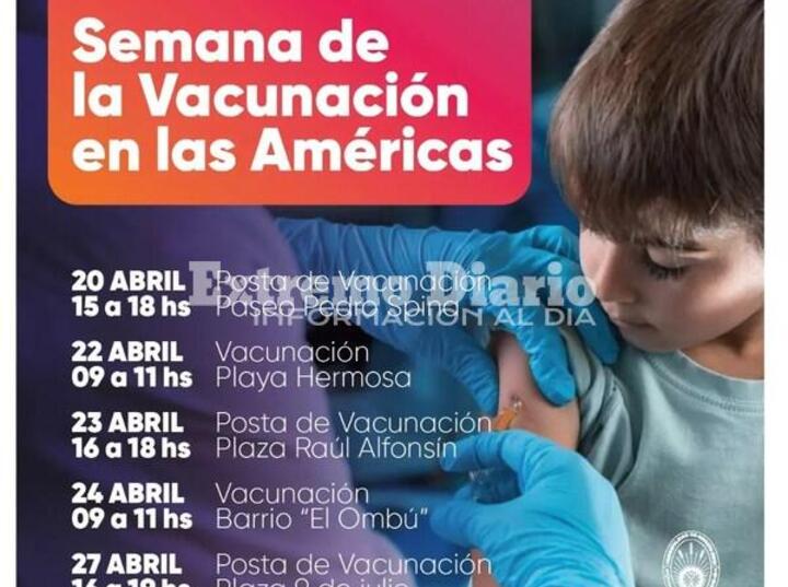 Imagen de Cronograma de postas por la semana de la vacunación en las Américas