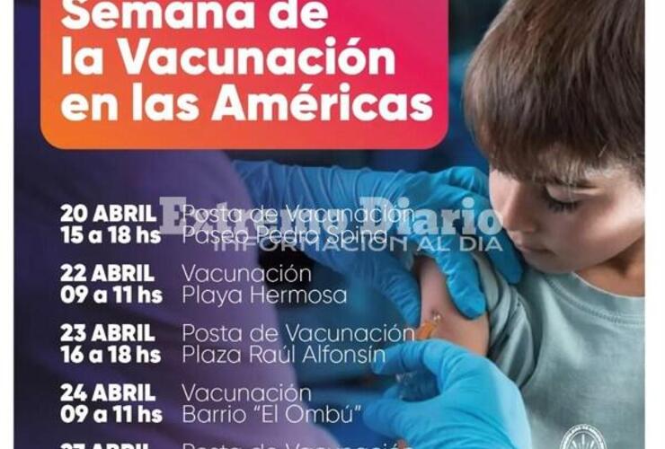 Imagen de Cronograma de postas por la semana de la vacunaci&oacute;n en las Am&eacute;ricas