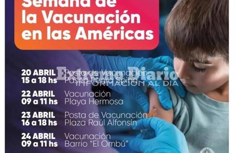 Imagen de Cronograma de postas por la semana de la vacunaci&oacute;n en las Am&eacute;ricas