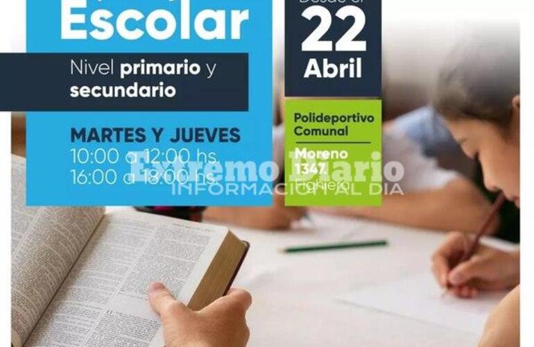 Imagen de Fighiera: Comienzan las clases de apoyo escolar