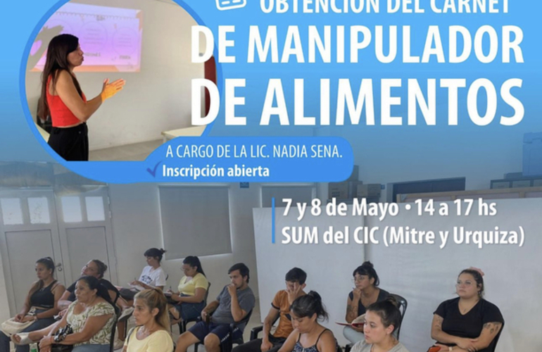 Imagen de Nueva capacitaci&oacute;n para la obtenci&oacute;n del carnet de Manipulador de Alimentos.