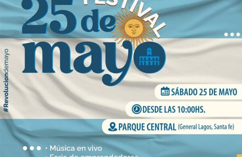 Imagen de 25 de Mayo en General Lagos: Una Fiesta Criolla y Popular en el Parque Centra