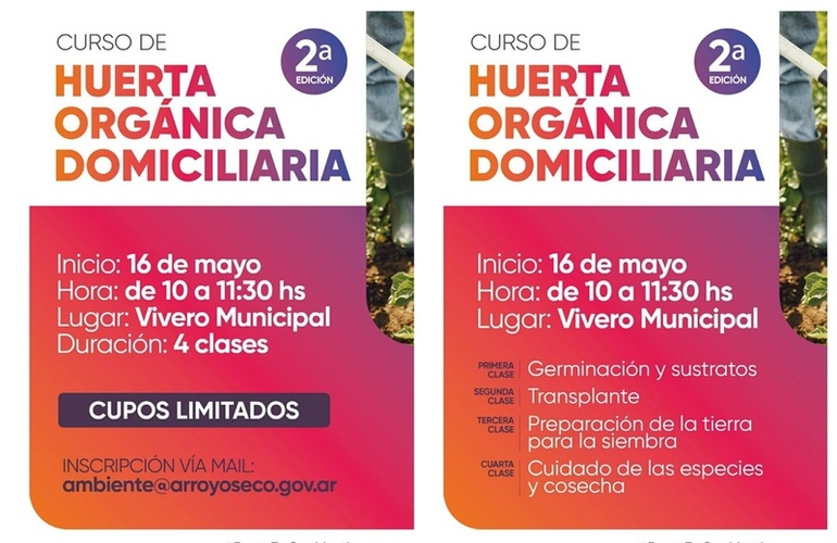 Imagen de Abierta la inscripción para el Segundo Curso de Huerta Orgánica Domiciliaria