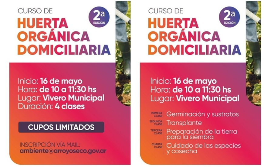 Imagen de Abierta la inscripci&oacute;n para el Segundo Curso de Huerta Org&aacute;nica Domiciliaria