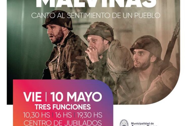 Imagen de Presentarán la Obra "Malvinas, Canto al Sentimiento de un Pueblo" en el Centro de Jubilados