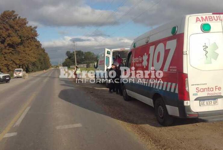 Imagen de General Lagos: Una pareja herida en un accidente con su moto