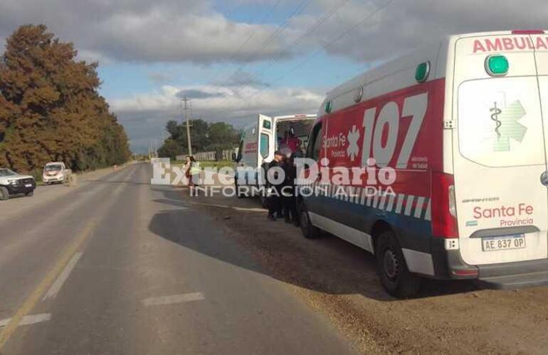 Imagen de General Lagos: Una pareja herida en un accidente con su moto