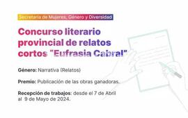 Imagen de Abri&oacute; la inscripci&oacute;n al concurso literario "Eufrasia Cabral"