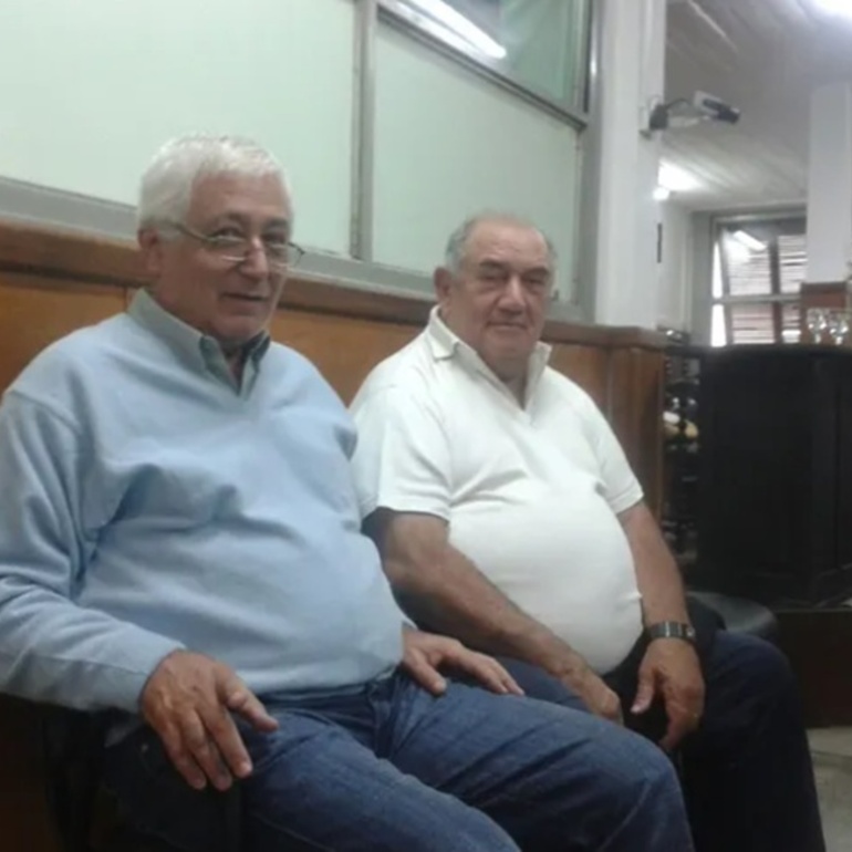 Héctor Roberto y Patricio Gorosito durante el proceso de las audiencias.