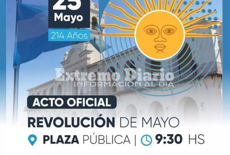 Imagen de Fighiera: Acto oficial por el 25 de mayo