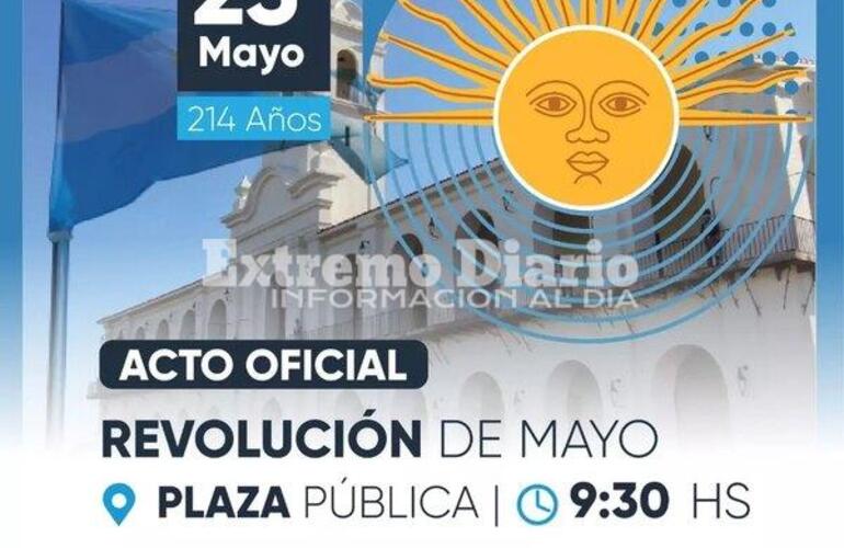 Imagen de Fighiera: Acto oficial por el 25 de mayo