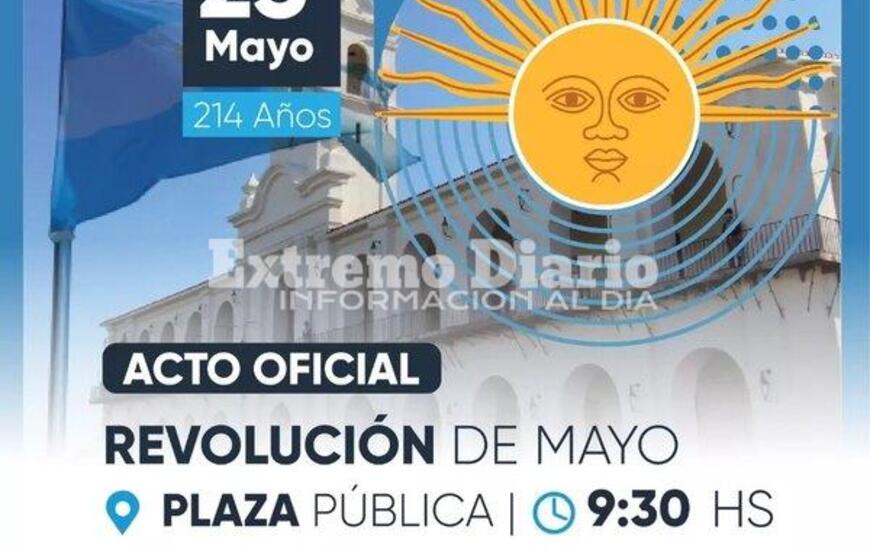 Imagen de Fighiera: Acto oficial por el 25 de mayo