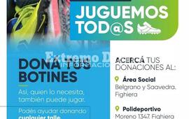 Imagen de Fighiera: Campa&ntilde;a de donaci&oacute;n de botines