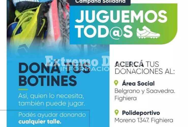 Imagen de Fighiera: Campaña de donación de botines