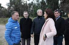 El Ministro de Obras Públicas provincial, Lisandro Enrico, visitó la ciudad.
