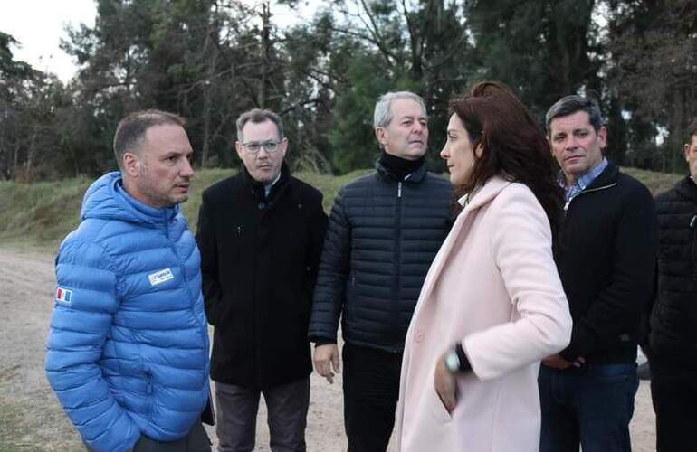 El Ministro de Obras Públicas provincial, Lisandro Enrico, visitó la ciudad.