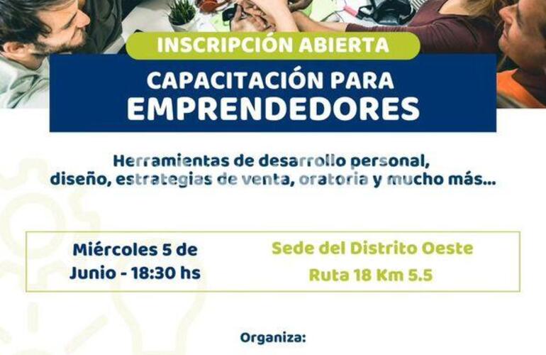 Imagen de Alvear: Abrió la inscripción a la capacitación para emprendedores