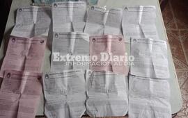 La prueba de las multas realizadas anoche en la zona de Ruta 21 y calle Sargento Cabral.