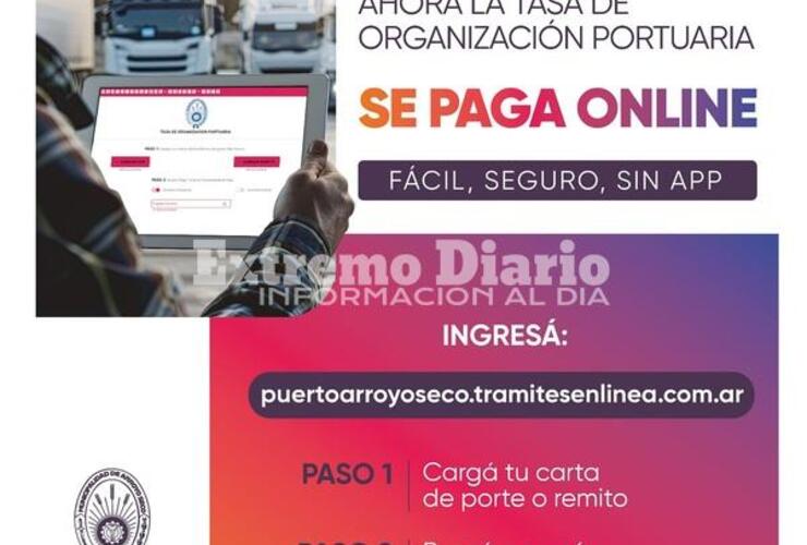 Imagen de Arroyo Seco: La Tasa de Organización Portuaria se pagará de manera online online