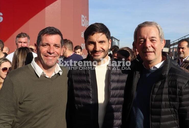 Imagen de Tonelli y Delorenzi junto a Pullaro en la inauguraci&oacute;n de AgroActiva 2024