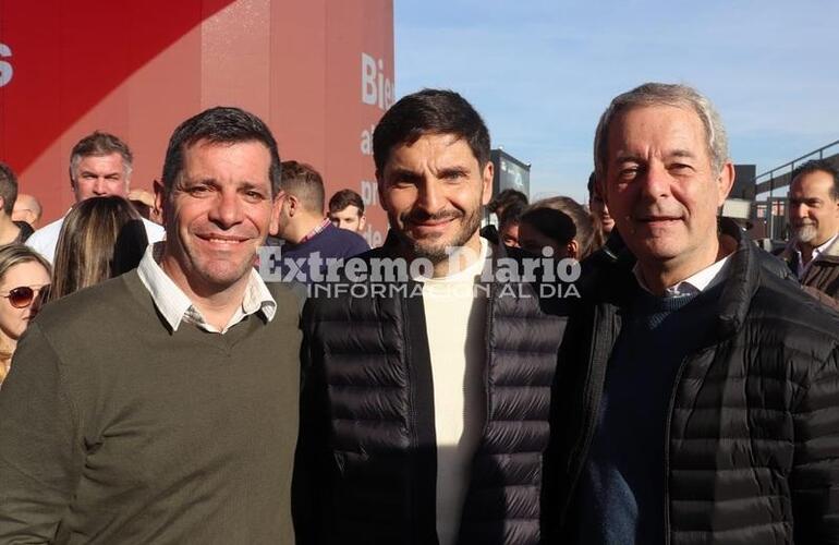 Imagen de Tonelli y Delorenzi junto a Pullaro en la inauguración de AgroActiva 2024