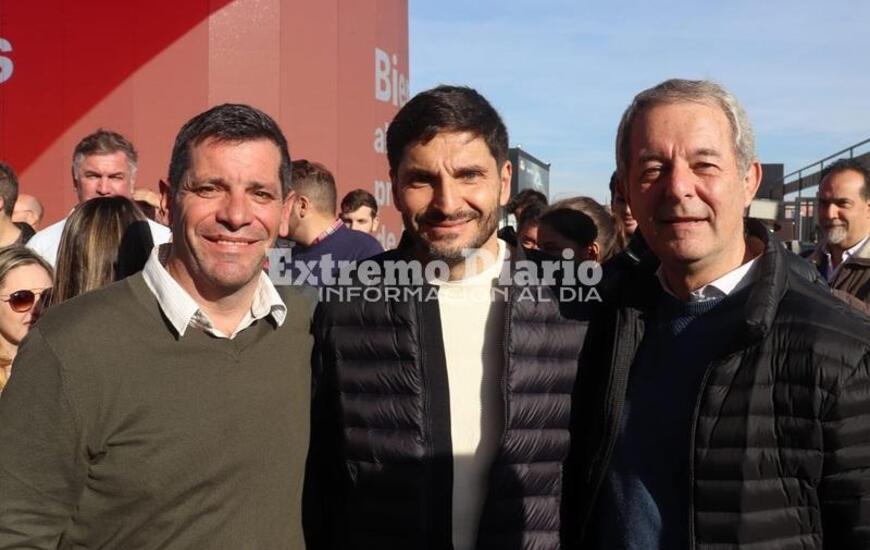 Imagen de Tonelli y Delorenzi junto a Pullaro en la inauguraci&oacute;n de AgroActiva 2024