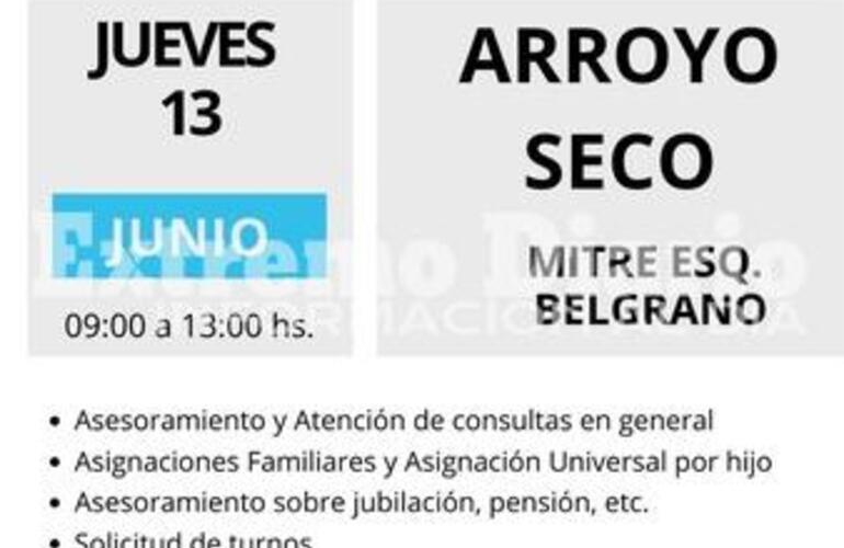 Imagen de Vuelve el móvil de Anses a Arroyo Seco