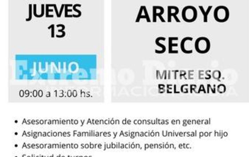 Imagen de Vuelve el m&oacute;vil de Anses a Arroyo Seco