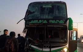 As&iacute; qued&oacute; el frente del colectivo. (Bomberos Zapadores)