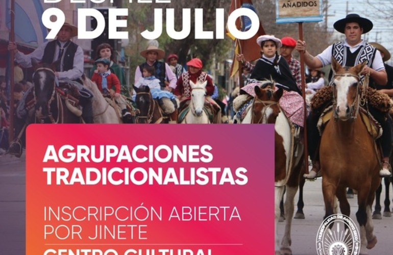 Imagen de Por el desfile del 9 de julio: ¡Atención agrupaciones tradicionalistas y jinetes!