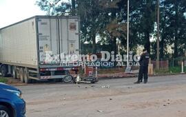 Imagen de Una mujer que se movilizaba en moto result&oacute; herida tras accidente