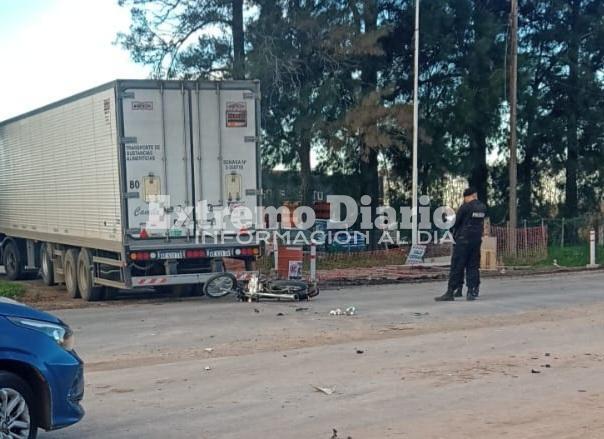 Imagen de Una mujer que se movilizaba en moto result&oacute; herida tras accidente