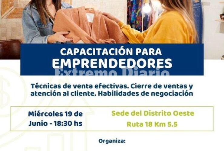 Imagen de Hoy: Se realizará una capacitación para emprendedores en Alvear