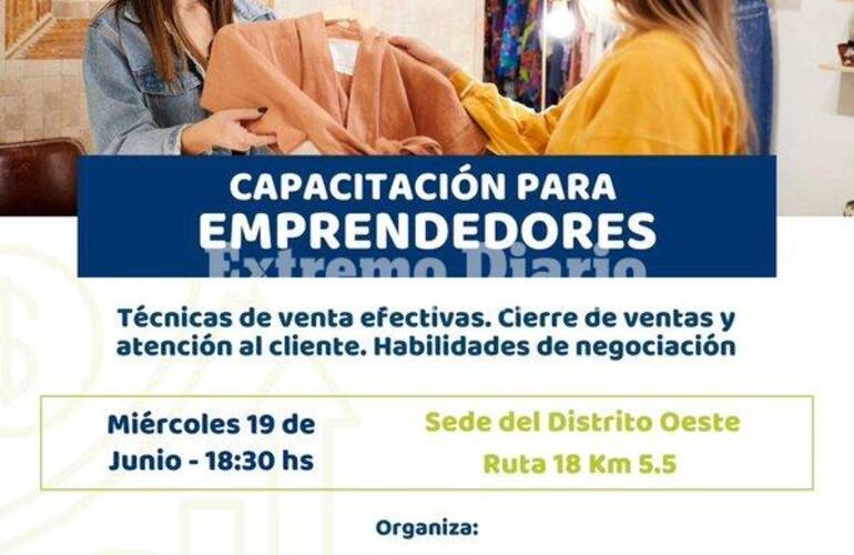 Imagen de Hoy: Se realizará una capacitación para emprendedores en Alvear