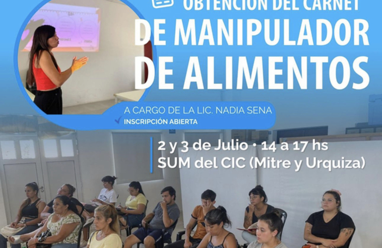 Imagen de Nueva capacitaci&oacute;n para la obtenci&oacute;n del carnet de Manipulador de Alimentos.